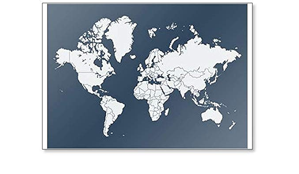 Mapa político del mundo en un fondo oscuro – Imán clásico ...