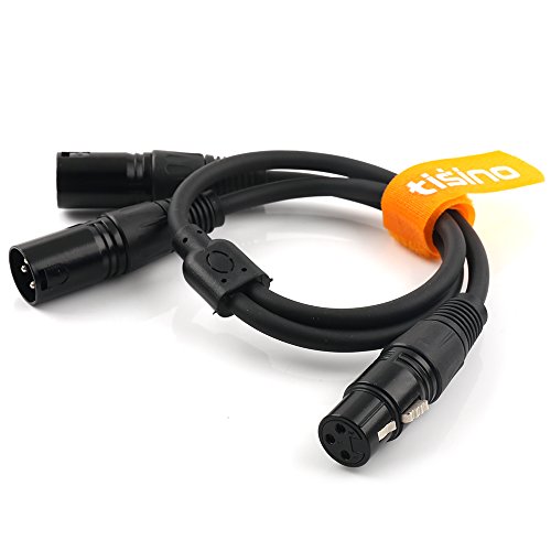 TISINO XLR Splitter Cable, 3 Pin XLR Female to Dual XLR Male Patch Y Cable Balanced Microphone Split - //medicalbooks.filipinodoctors.org