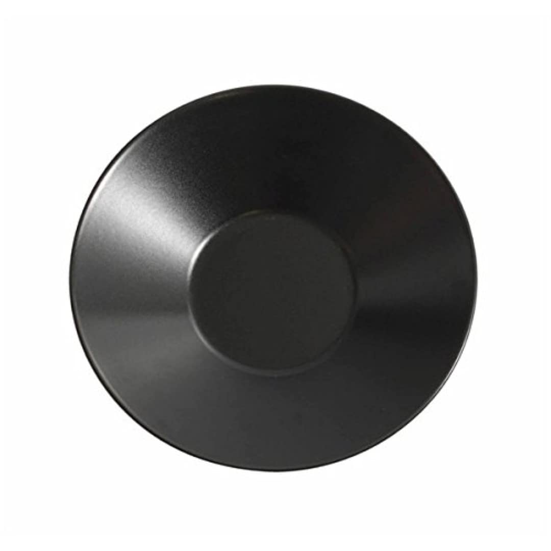 Genware NEV-B2967 Luna Soup Plate, Stoneware, 23 cm x 5 cm Diameter High, Black (Pack of 6)