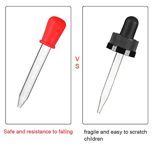 Plastic Dropper Pipettes Nahuaa Liquid Droppers with Silicone Bulb Tip