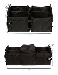 Organizador de auto, L, Negro