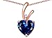 Star K Choice of 10k Gold or Sterling Silver Heart Shape 8mm Endless Love Pendant Necklace