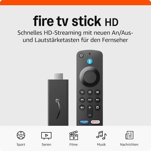 Amazon Fire TV Stick HD (Neueste Generation), Free- und Live-TV, Alexa-Sprachfernbedienung, Smart-Home-Steuerung, HD-Streaming 7