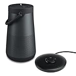 Bose 3.6" SoundLink Revolve+ Bluetooth Speaker, IPX4 Splashproof, Single, Triple Black - with Bose Charging Cradle for SoundLink Revolve+ Bluetooth Speakers