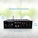 Wireless Bluetooth Public Address Amplifier – 500W Compact Mini Digital Home Power Audio Sound PA Receiver System w/ 70V 100V Output, Mic Input, Radio, USB, Remote For 4-16ohm Speaker – Pyle PMSA126BUthumb 2