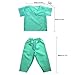 Fedio Kid’s Scrubs Role Play Costume Dress up Set with Medical Toy Kit for Toddler Children Ages 3-5 (Green)