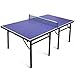 TUSY 98% Preassembled Multi-Use midsize Compact Table Tennis Table Outdoor/Indoor with a Scaled Down Size for Easy Storage