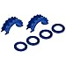 FieryRed Blue D-Ring/Shackle Isolator Kit 2 Pieces Shackle Isolator and 4 Pieces Washer for 3/4 inch Shackle Gear Design Rattling Protection Cover