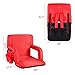 Portable Stadium Seat Chair, Sportneer Reclining Seat for Bleachers with Padded Cushion Shoulder Straps, Red, 2 Pack