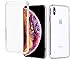 Casetego Compatible with iPhone Xs Max Case,360 Full Body Two Piece Slim Crystal Transparent Case with Built-in Screen Protector for Apple iPhone Xs Max 6.5 inch,Clear