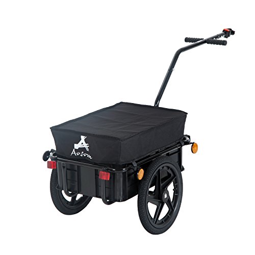 Best Price Aosom B71-005 Enclosed Bicycle Cargo Trailer, Black