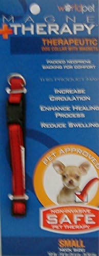 Magne Therapy Therapeutic Dog Collar - Red - Size Small