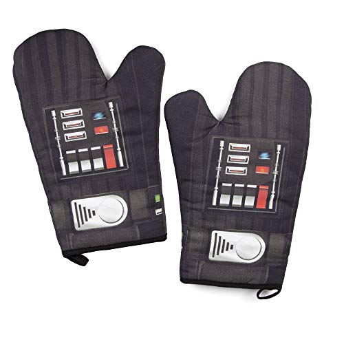 Star Wars Darth Vader Oven Mitt Set - Grill and Cook on The Dark Side - One Size - Pair of 2