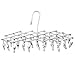 TAPCET Stainless Steel Swivel Hook 35 Clips Underwear Socks Gloves Drying Rack Clothes Hanger