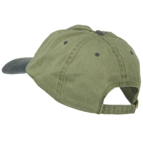 New Big Size Washed Cotton Ball Cap - Khaki Navy OSFM