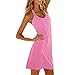 Ropalia Women O-neck Summer Beach Halter Short Mini Dress Sundress