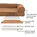 Furhaven Pet Dog Bed | Memory Foam Quilted Traditional Sofa-Style Living Room Couch Pet Bed w/ Removable Cover for Dogs & Cats, Toasted Brown, Largethumb 3