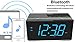 iTOMA Electronic Alarm Clock Radio-Bluetooth Stereo Speakers,FM Radio,Dual Alarm,Snooze,Brightness Dimmer,USB Charging Port,Backup Battery(CKS3501BT)