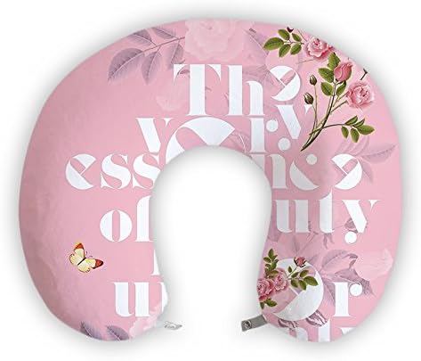 EnjoyIt Medley Letters U-Shape Neck Pillow with Perfect Design Cloth with Soft Nap Surface and High Quality Memory Foam Insert