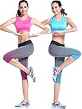 iSZEYU Yoga Pants for Women Workout Crop Capris Active Leggings Running Tights