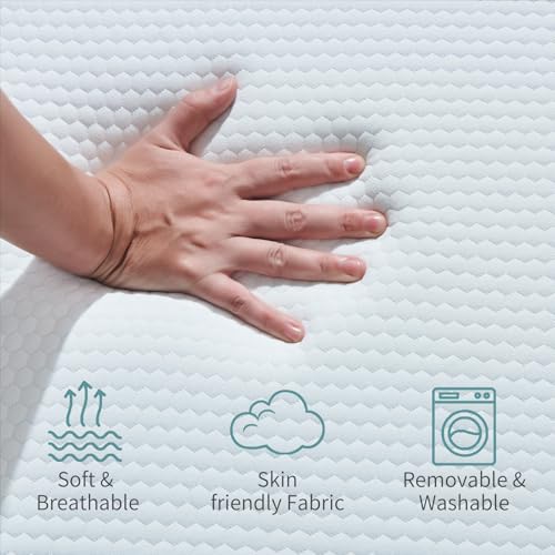 Slufra Foldable Mattress Full, 6 Inch Tri Fold Gel Memory Foam Mattress | Removable Washable Cove,Non-Slip Bottom for Stability, Sorf Breathable & Hypoallergenic Fabric