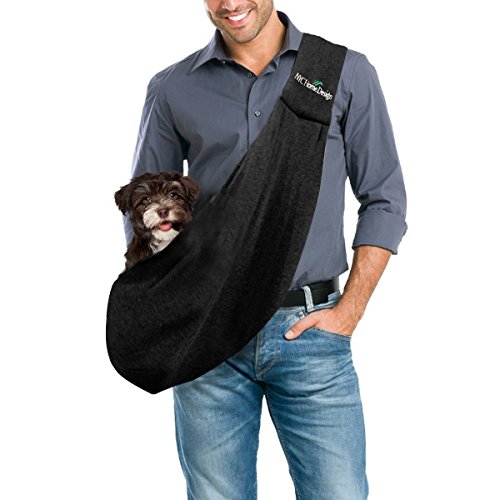 FurryFido Reversible Pet Sling Carrier with Collar Latch and Loop for Dogs/Cats/Bunny under 13 lbs