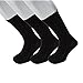 Sugar Free Sox Health & Comfort Mens Diabetic Socks Ribbed Mid-Calf 3 Pairs (10-13, Black)