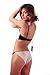 Ruzishun Women's Push Up Bra See-through Lace Underwear Set