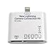 CLWHJ 5-in-1 Card Reader Connection Kit for 8 Pin to USB 2.0 HUB Sd (Hc)/ms/m2/tf Card Reader 5 in 1 Camera Connection Kit Card Reader for iPad 4/ iPad Mini(5 in 1)(ipad-white-01)