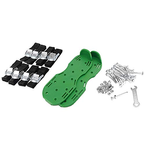 shsyue Lawn Aerator Shoes, 4 Adjustable Straps Universal Size ，4 Aluminum Alloy Buckles Spiked Aerating Lawn Sandals, 26 Nails for Aerating Your Lawn or Yard - Thumbnail 6