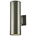 Westinghouse 6797500 Two-Light Outdoor Wall Fixture, Polished Graphite Finish on Steel Cylinder,