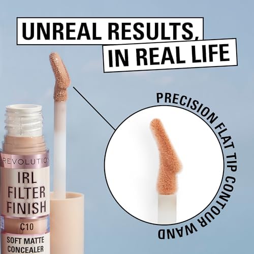 Makeup Revolution, Correcteur de teint IRL, couvrance moyenne à complète, C7, 6g