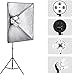 CRAPHY Photography Softbox Lighting Kit 12x45W Studio Continuous Light with 6.5ftx 10ft Background Support System Stand, 3X Backdrops (Green,White,Black) for Portrait, Product and Video Shooting