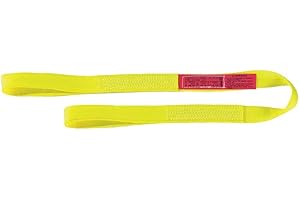 LIFT ALL Liftall EE1601NFX2 Eye-Eye Web Sling, Nylon, 1" x 2', 1-ply, Flat-Eye
