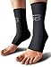 SB SOX Compression Ankle Brace (1 Pair) – Ankle Support Sleeve for Men & Women – Relief for Achilles, Sprains, Plantar Fasciitis (Black/Gray, Small)
