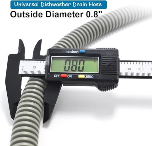 Universal Dishwasher Drain Hose - 6 Ft Discharge Hose - Corrugated and Flexible Dishwasher Hose Drain Replacement with Clamp