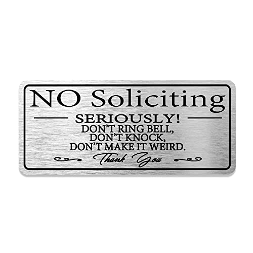 'No Soliciting'-Schild Aus Acryl – Selbstklebend Für Haustür & Wand