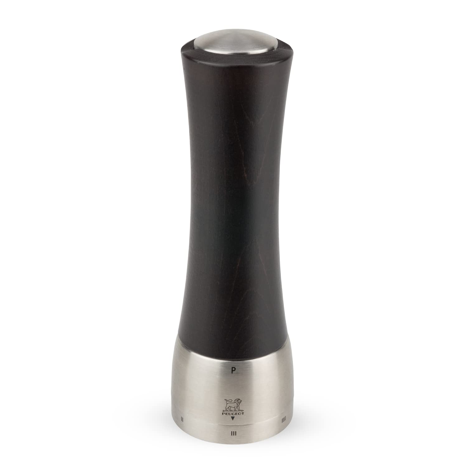 Peugeot - Madras u'Select Manual Pepper Mill - Adjustable Grinder - Stainless Steel & Beechwood, Chocolate, 21 cm