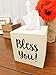 Bless You! Wood Tissue Box Cover, White