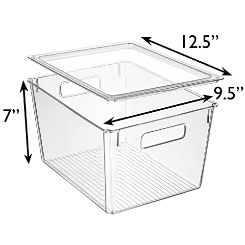 ClearSpace Plastic Storage Bins with Lids XLarge Perfect Kitchen Organization or Pantry