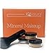 iQ Natural Mineral Makeup Starter Kit – Powder Brush, 2 Mineral Foundation Shades, Setting Veil, for Flawless Bare Looking Skin, 4 Piece Full Size Set