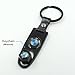 INCART Universal Steel (4pcs) Car Tire Valve Stem Air Caps Cover + (1pcs) Keychain for BMW Black