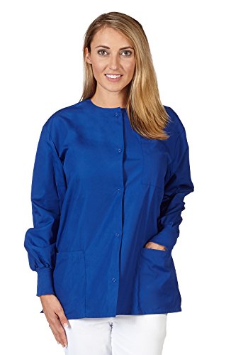 Natural Uniforms Women's Warm Up Jacket (Dark Royal Blue) (X-Large) (Plus Sizes Available)