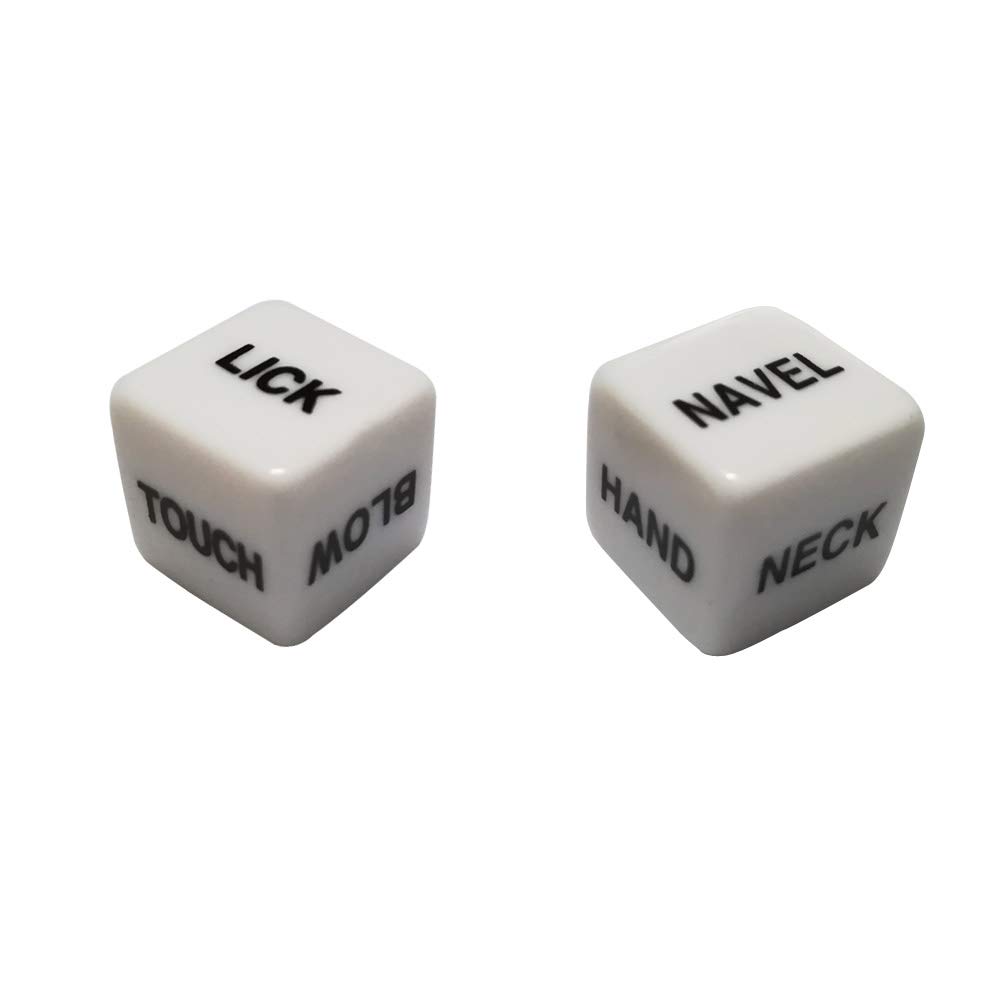 CFTech Novelty Game Dice 16mm Dice Set, Fun to use, 2 Pair (White)