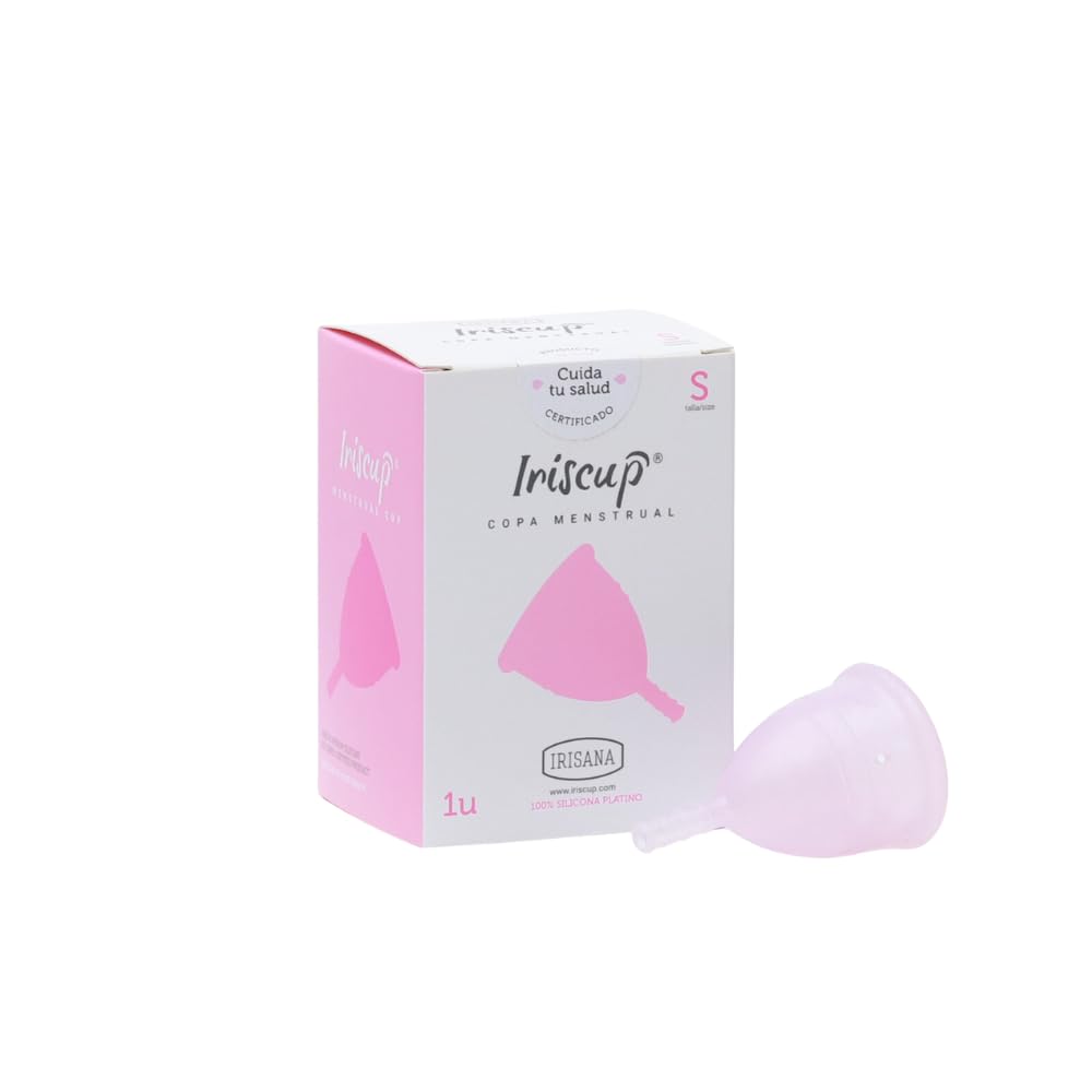Irisana – Menstrual Cup – Size S – Pink – 8.5 x 4.5 x 9.5 cm – Surgical Silicone – DIU Compatible – Eco-Friendly and Bio-Compatible – Iriscup Model
