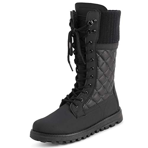 POLAR-Womens-Faux-Fur-Warm-Thermal-Waterproof-Outdoor-Walking-Snow-Winter-Rubber-Sole-Calf-Boots