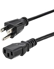 StarTech.com 6ft (1.8m) Computer Power Cord, NEMA 5-15P To C13, 10A 125V, 18AWG, Black Replacement AC Power Cord, Printer Power Cord, PC Power Supply Cable, Monitor Power Cable, UL Listed (PXT101)