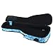 Hola! Music Heavy Duty SOPRANO (up to 21.5 Inch) Ukulele Gig Bag with 15mm Padding, Light Blue Flowers