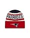 NFL New England Patriots Biggest Fan 2.0 Cuff Knit Beanie, One Size, Red