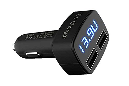 Knacro 4 in 1 car charger 3.1a dual usb charger voltage…